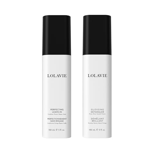 LolaVie Jen's Glossy Perfection Set - Includes Glossing Detangler (5 oz) & Perfecting Leave-In Conditioner (5 oz) - 450-Degree Heat Protectant - Vegan, Cruelty Free, Color Safe - All Hair Types | Amazon (US)