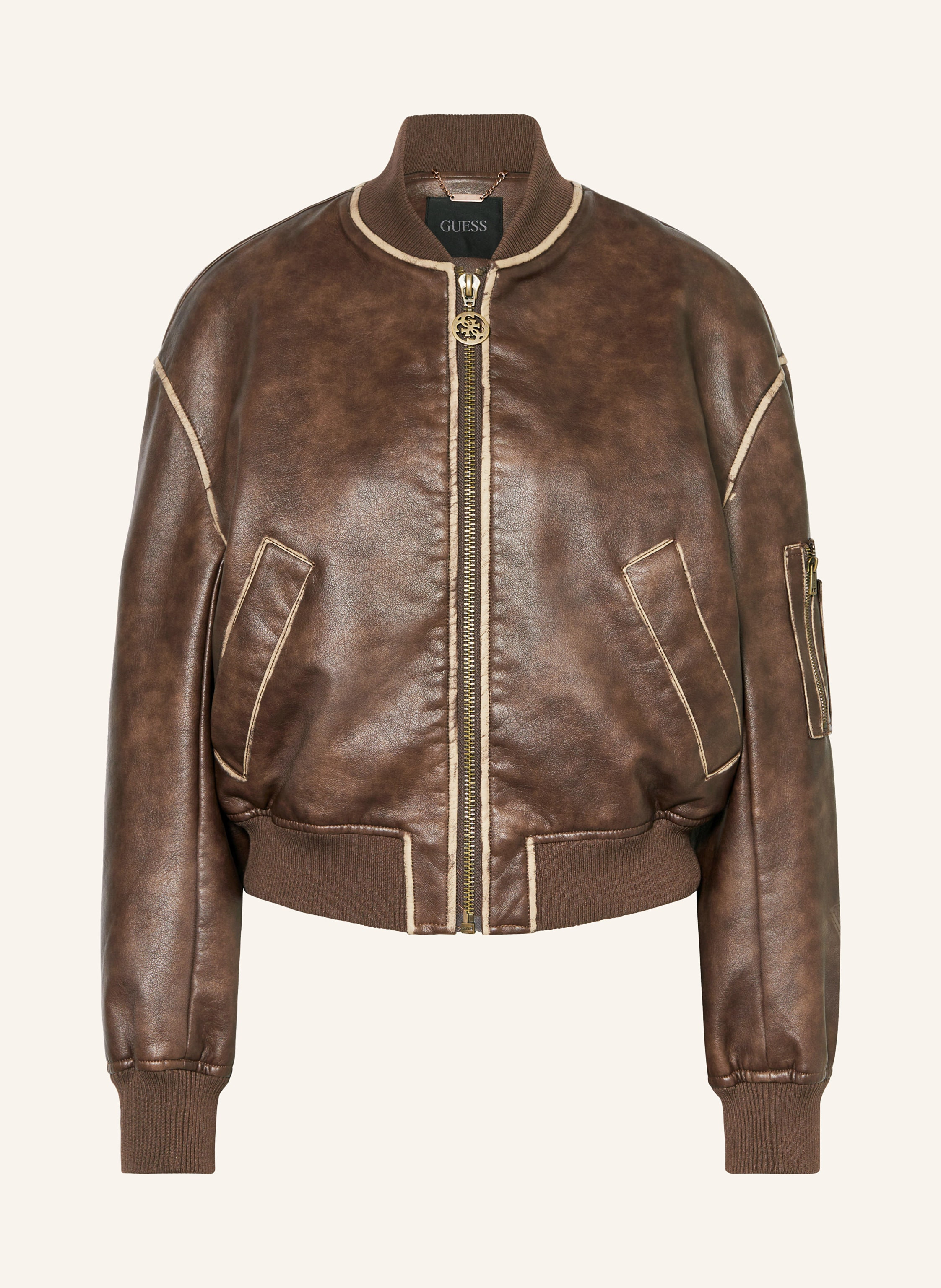 GUESS Blouson ANGELIQUE in Lederoptik in braun | Breuninger (DACH)