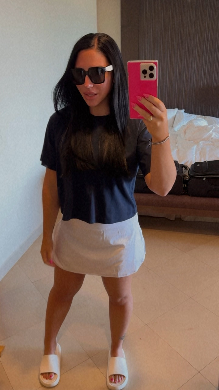 SPRING & SUMMER UNIFORM ✨

Wearing the navy blue shirt and white version of the skirt that I posted about yesterday. Obsessed!! So comfy and versatile! Under $30 each! Wearing small in top & medium in bottom - runs true to size  

I also linked my sunnies- they are SO worth the splurge!! 🕶️

#LTKtravel #LTKfindsunder50 #LTKSeasonal