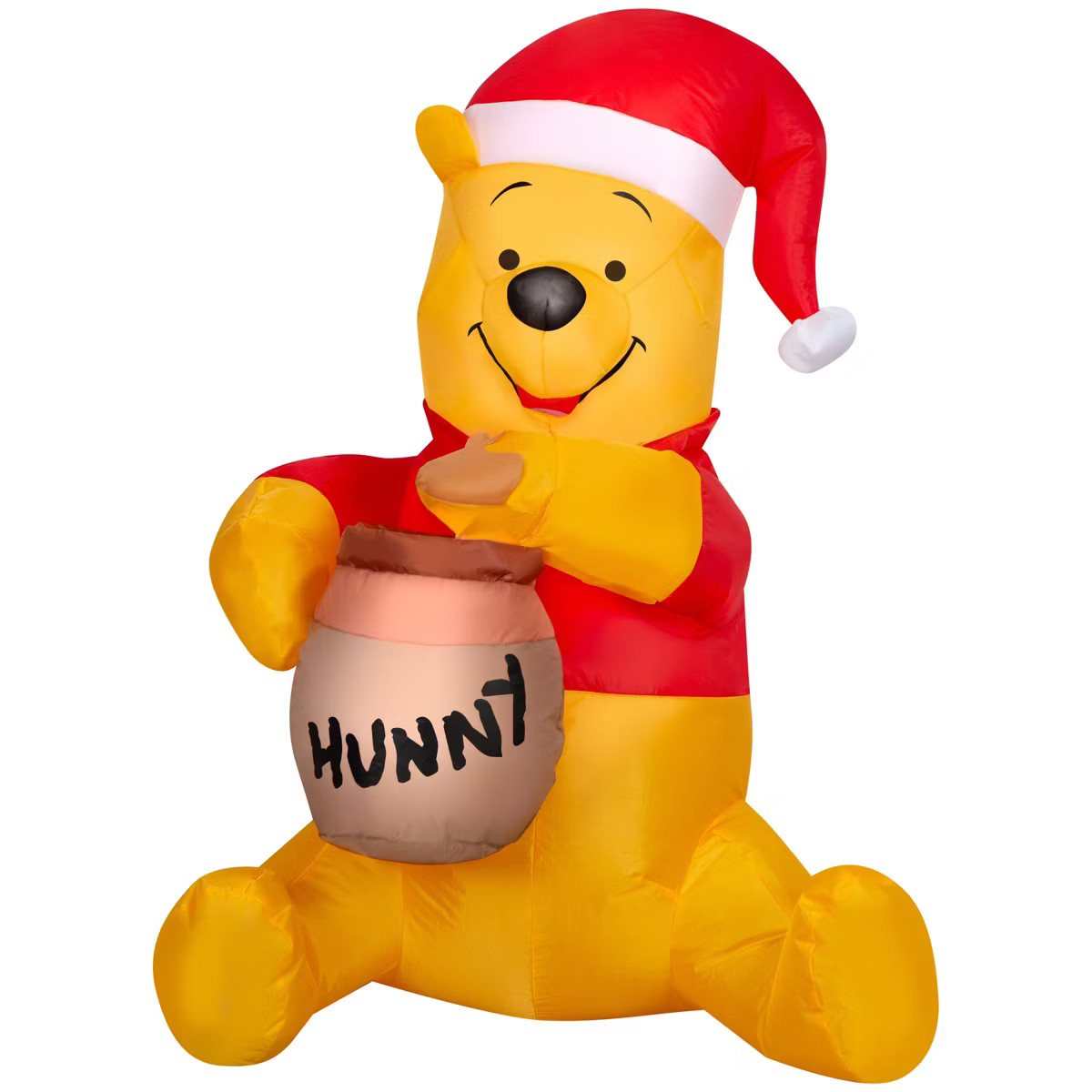 Gemmy Christmas Inflatable Winnie the Pooh in Santa Hat with Hunny Pot, 3 ft Tall, Multi | Target