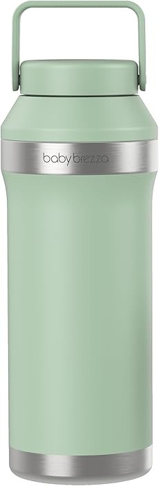 Baby Brezza All-Day Breastmilk Portable Cooler, 20 oz, Sage Green | Amazon (US)