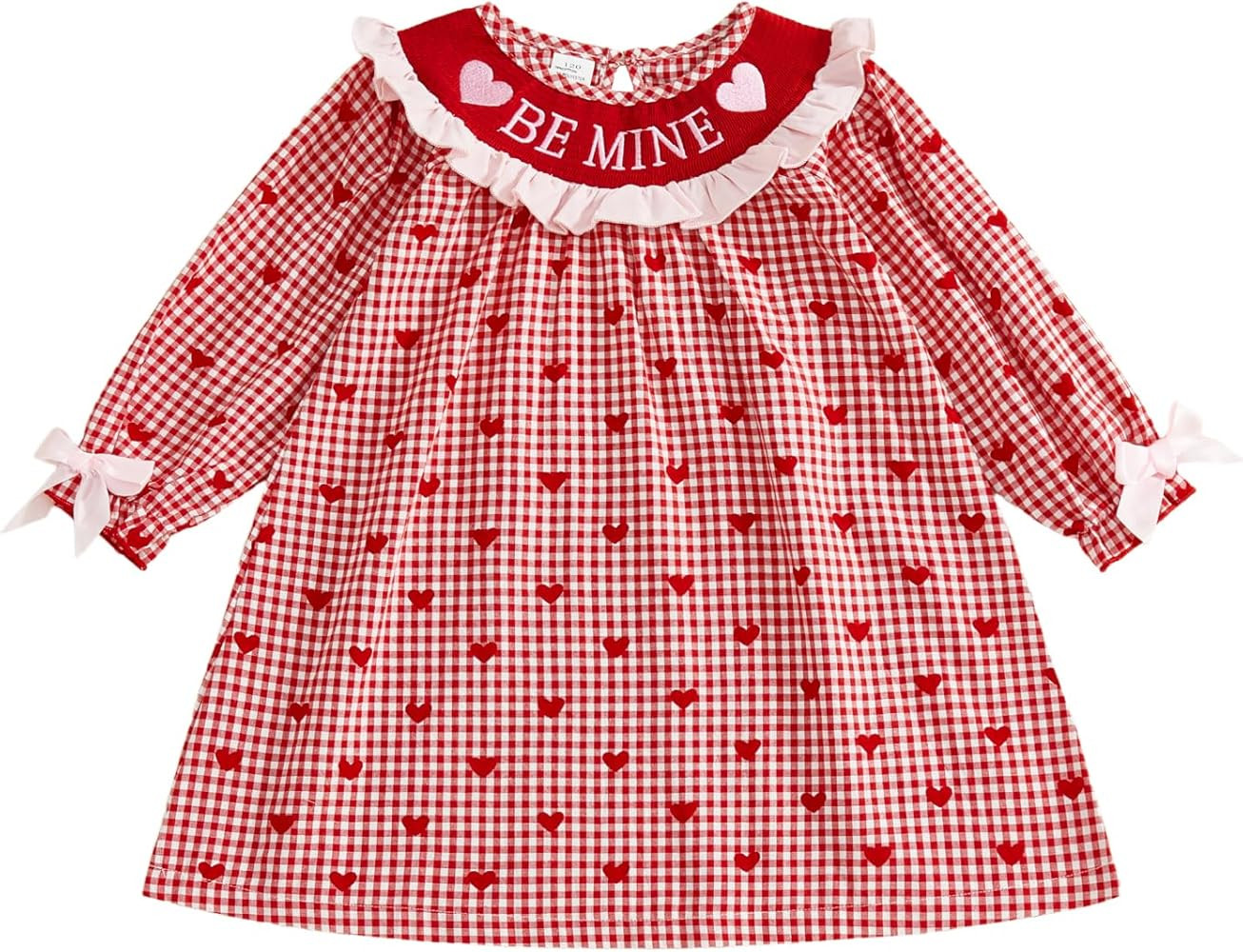 Adobabirl Toddler Baby Girl Easter Outfit Bunny Embroidery Smocked Dress Doll Collar Long Sleeve ... | Amazon (US)