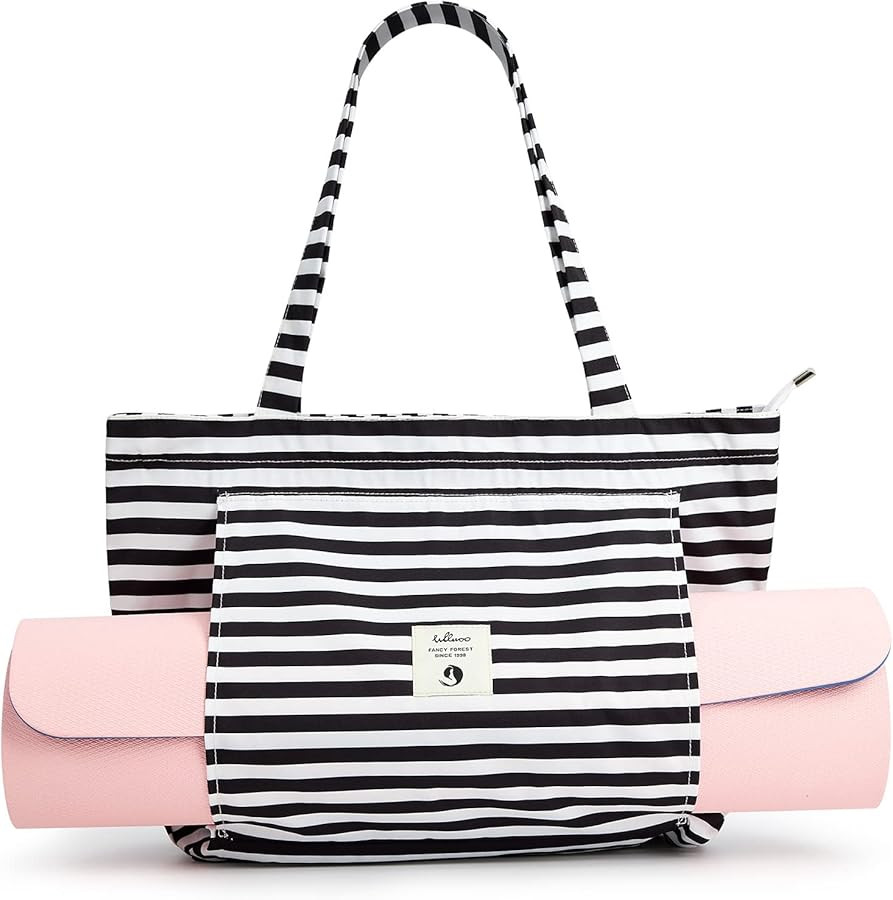 WLLWOO WLLWOO Yoga Bags for Women with Yoga Mats Bags Carrier Carryall Canvas Tote for Pilates Sh... | Amazon (US)