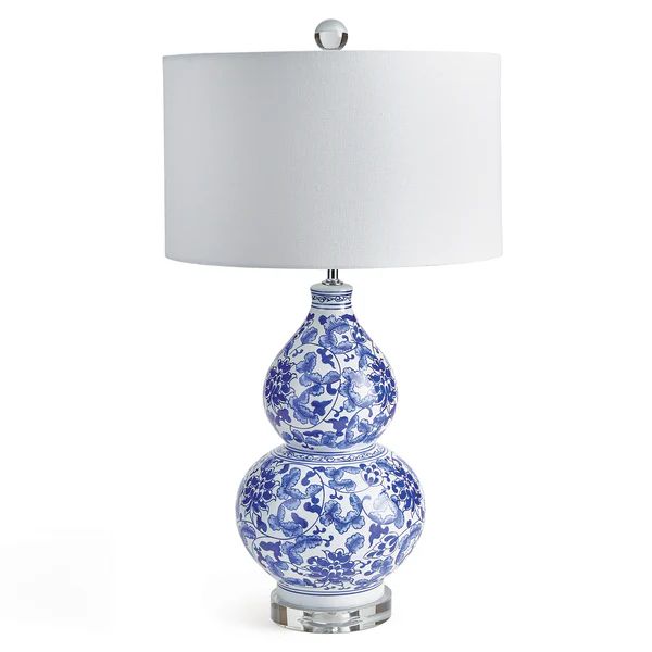 Ming Floral Table Lamp | Paynes Gray