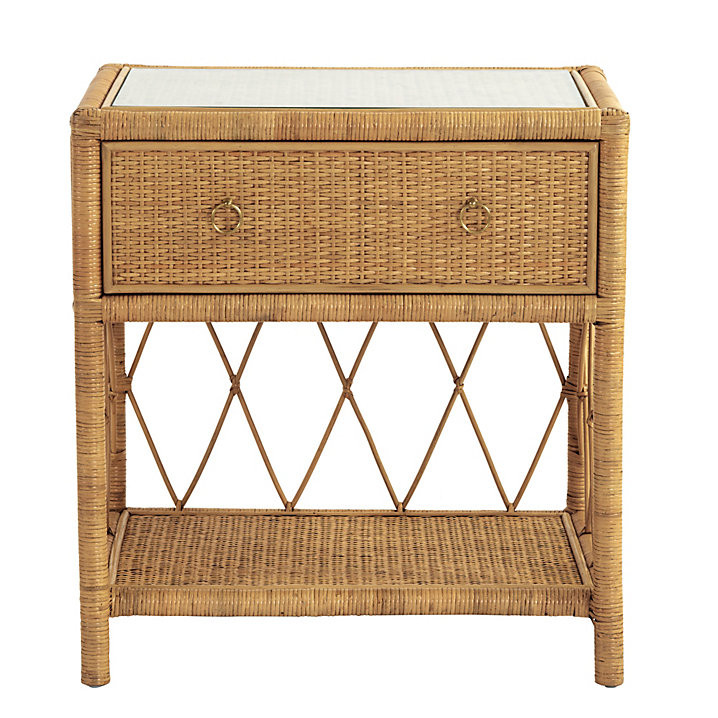 Suzanne Kasler Southport Rattan 1-Drawer Nightstand | Ballard Designs, Inc.