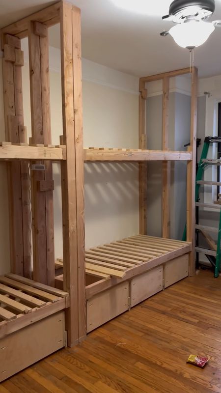 Building massive drawer storage for the renter friendly “built-in” bunk beds!!

#LTKhome #LTKfamily #LTKkids