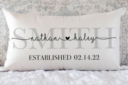 Personalized pillows by WillowCreekCompany

Wedding | wedding gift | Valentine’s Day gift | personalized gift | customized gift | shop small | Etsy | pillow | throw pillow | neutral pillow 

#LTKstyletip #LTKwedding #LTKhome