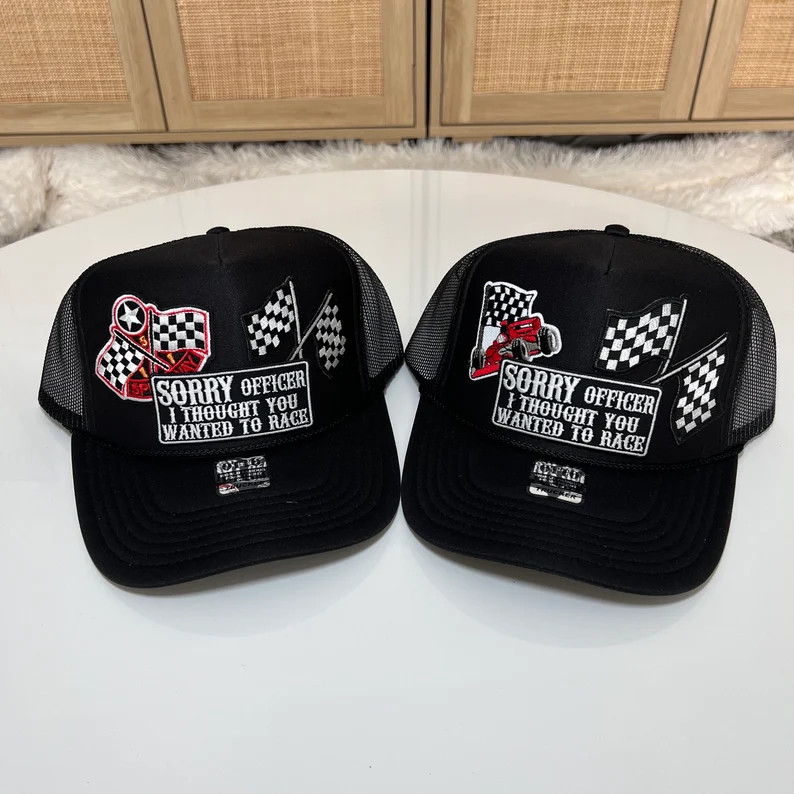 Sorry Officer Patch Trucker Hat Police Flags Black | Etsy (US)