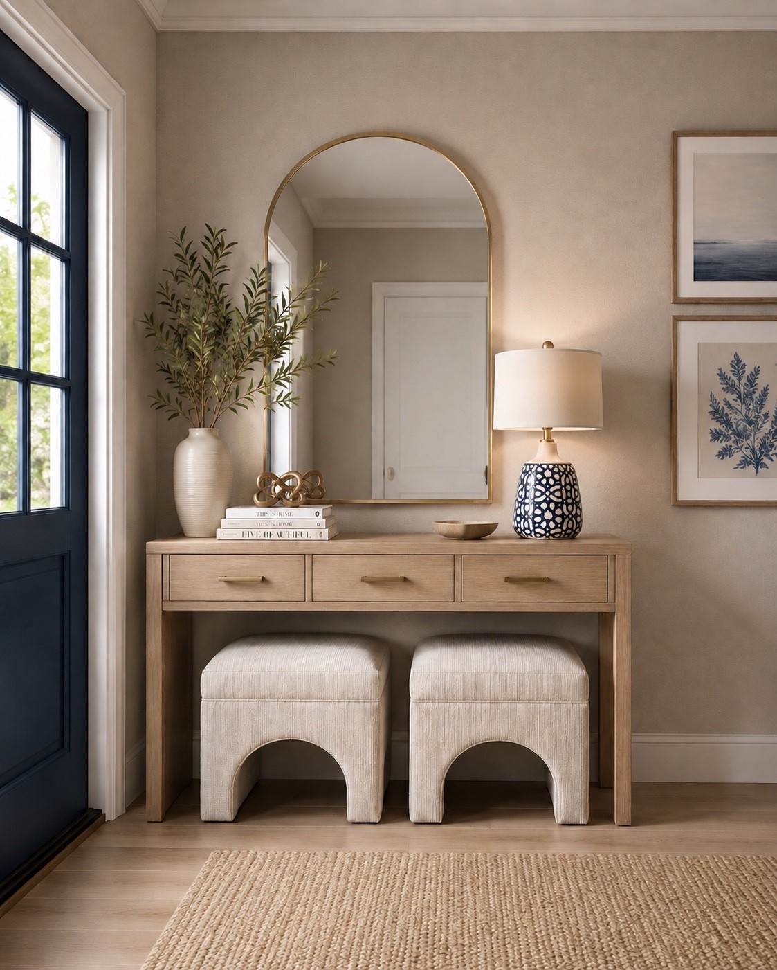 🎯This Target table lamp is giving coastal luxury in the BEST way ❤️✨ The blue + white ceramic pattern adds the perfect pop of color while still keeping the space calm, elevated, and timeless. I love how it instantly makes an entryway feel designer without trying too hard!

The soft warm glow at night is SO cozy and expensive-looking ✨ Paired with light oak woods, natural textures, linen fabrics, and brass accents = the dream organic coastal vibe.

If you’ve been wanting your home to feel brighter, calmer, and more high-end… this is one of those small decor pieces that makes a huge difference 😉

#targethome #targetstyle #ltkhome #coastalgrandmother #coastaldecor #organicmodern #entrywaydecor #homedecorfinds #studioMcGeeStyle #targetfinds #neutralhome #quietluxury #designerlookforless #tablelamp #targetdecor #warmminimalism #interiordesign #homestyle #moderncoastal #luxuryhome

#LTKSaleAlert #LTKHome #LTKselfcare

interiordesign targetstyle targethome homestyle entrywaydecor targetfinds neutralhome coastaldecor luxuryhome targetdecor moderncoastal tablelamp organicmodern homedecorfinds coastalgrandmother trgtdealday2022 quietluxury studiomcgeestyle designerlookforless ltkselfcare warmminimalism

#LTKMothersDay #LTKHome #LTKSaleAlert

interiordesign targetstyle targethome homestyle entrywaydecor targetfinds neutralhome ltkmothersday coastaldecor luxuryhome targetdecor moderncoastal tablelamp organicmodern homedecorfinds coastalgrandmother trgtdealday2022 quietluxury studiomcgeestyle designerlookforless ltkselfcare warmminimalism

#LTKMothersDay #LTKHome #LTKSaleAlert