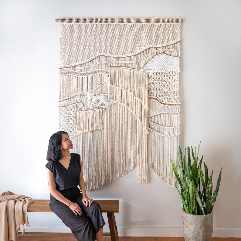 Extra Large Macrame Wall Hanging Boho Decor Macrame Wall Art for Headboard Decoration Tapestry Ab... | Etsy (US)