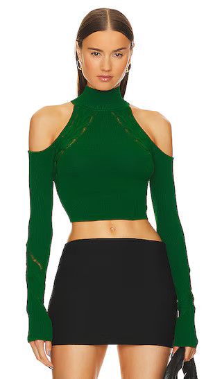 Jesseni Cold Shoulder Top in Forest Green | Revolve Clothing (Global)
