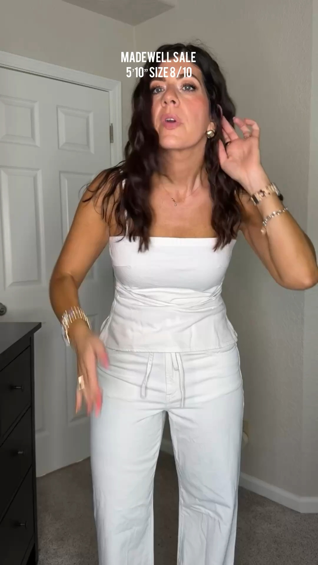 Use code LTK20 Madewell sale, wearing 8 in the top and 30 curvy in bottoms midsize outfit, casual, summer denim, trendy outfit, easy outfit, date night, jeans and a top, white outfit, brown sandals, summer fashion, what to wear, mom outfit

#LTKxMadewell #LTKOver40 #LTKSaleAlert