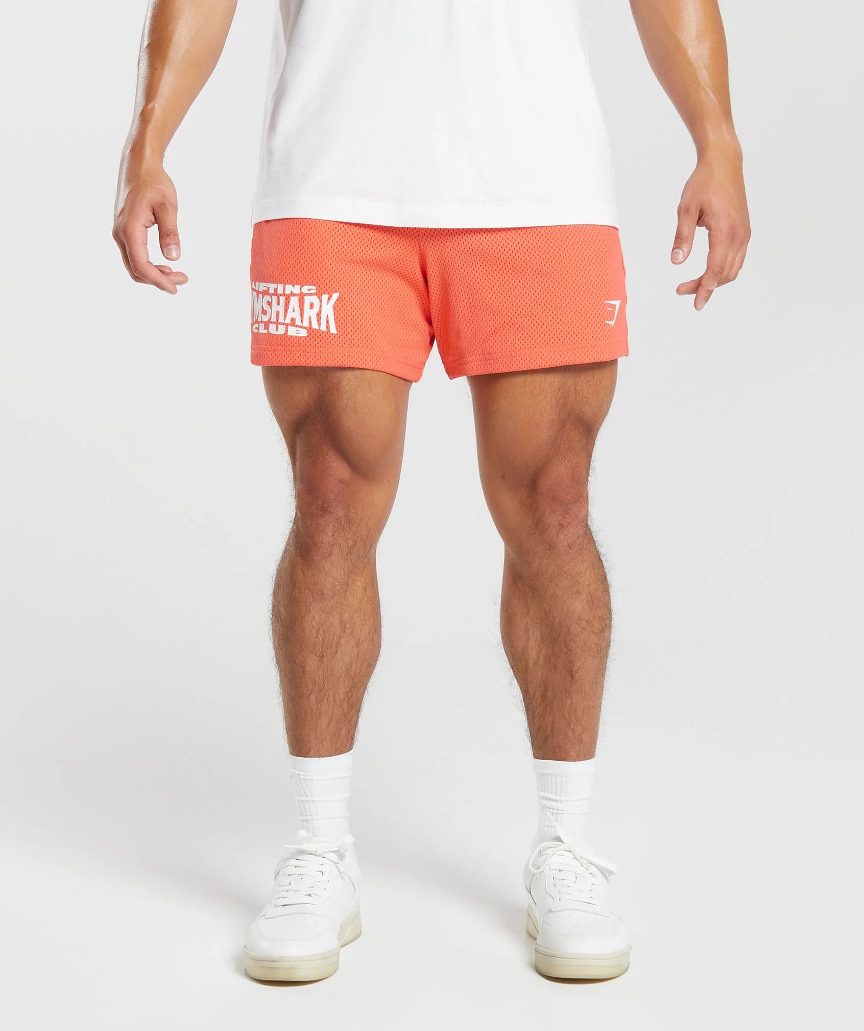 Gymshark Lifting Club Mesh 5" Shorts - Solstice Orange | Gymshark US