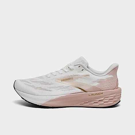 Brooks Women's Launch 11 Running Shoes in White/Gold/Pink Size: 10.5 | Finish Line (US)