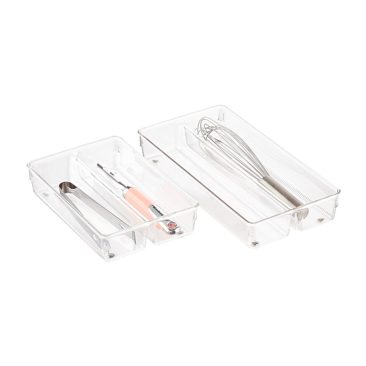 iDesign Linus 2-Section Drawer Organizers | The Container Store