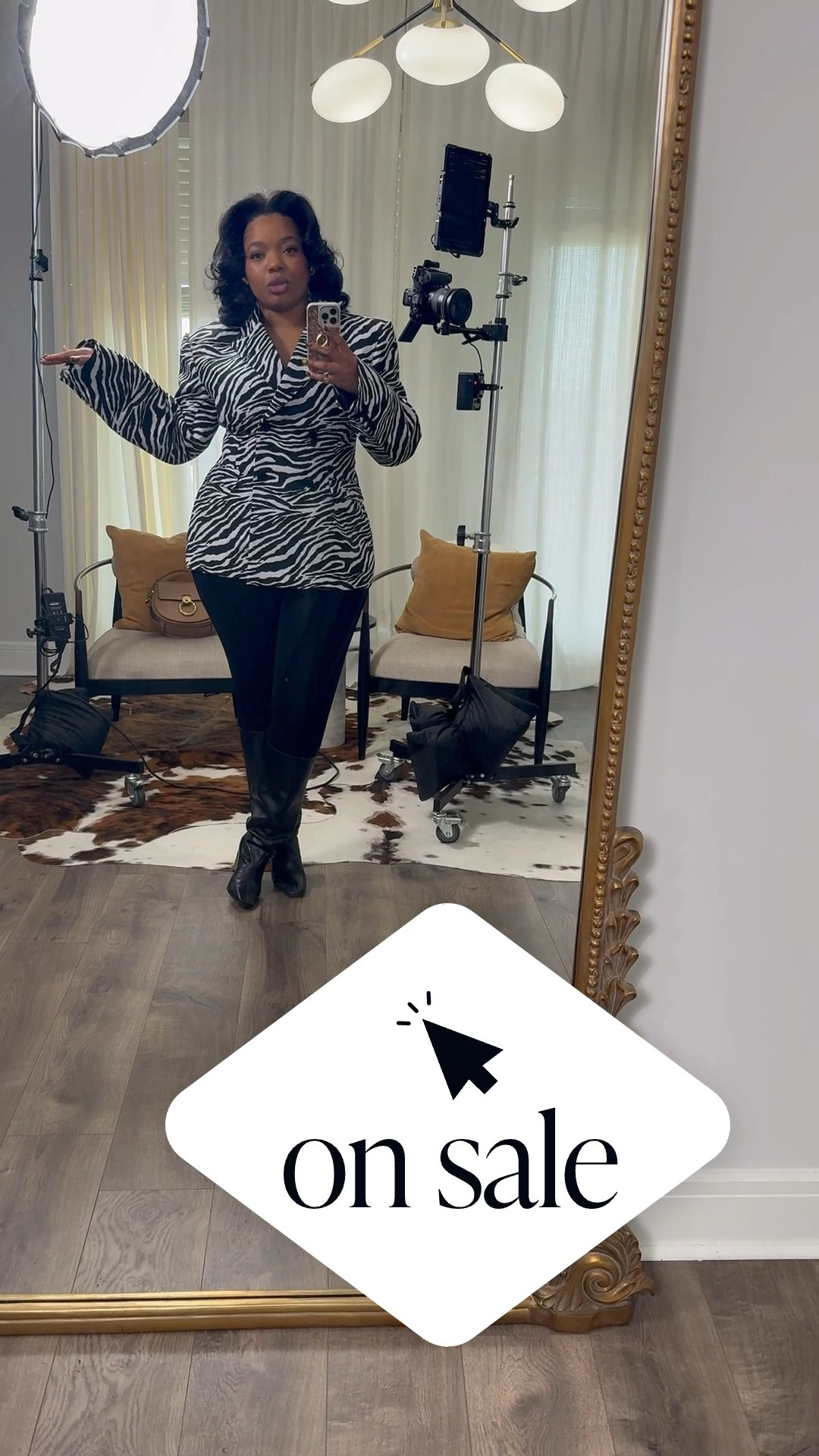 This blazer is perfectly tailored and the Zebra prints makes it easier to style. I’m wearing an XL and always size up from my typical size when it comes to very tailored blazers like this one. 

#LTKMidsize #LTKBeauty #LTKSaleAlert