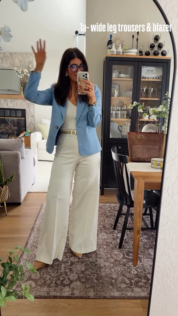 1a- wide leg trousers & blazer