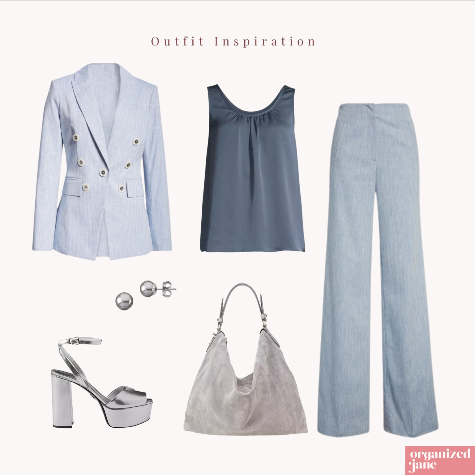 Elevate your workwear game with this chic and sophisticated ensemble. Pair a double-breasted blazer with a flowy top and tailored pants for a polished look. Accessorize with elegant earrings, a versatile handbag, and stylish heels to make a lasting impression. 👠👜

#LTKSeasonal #LTKStyleTip