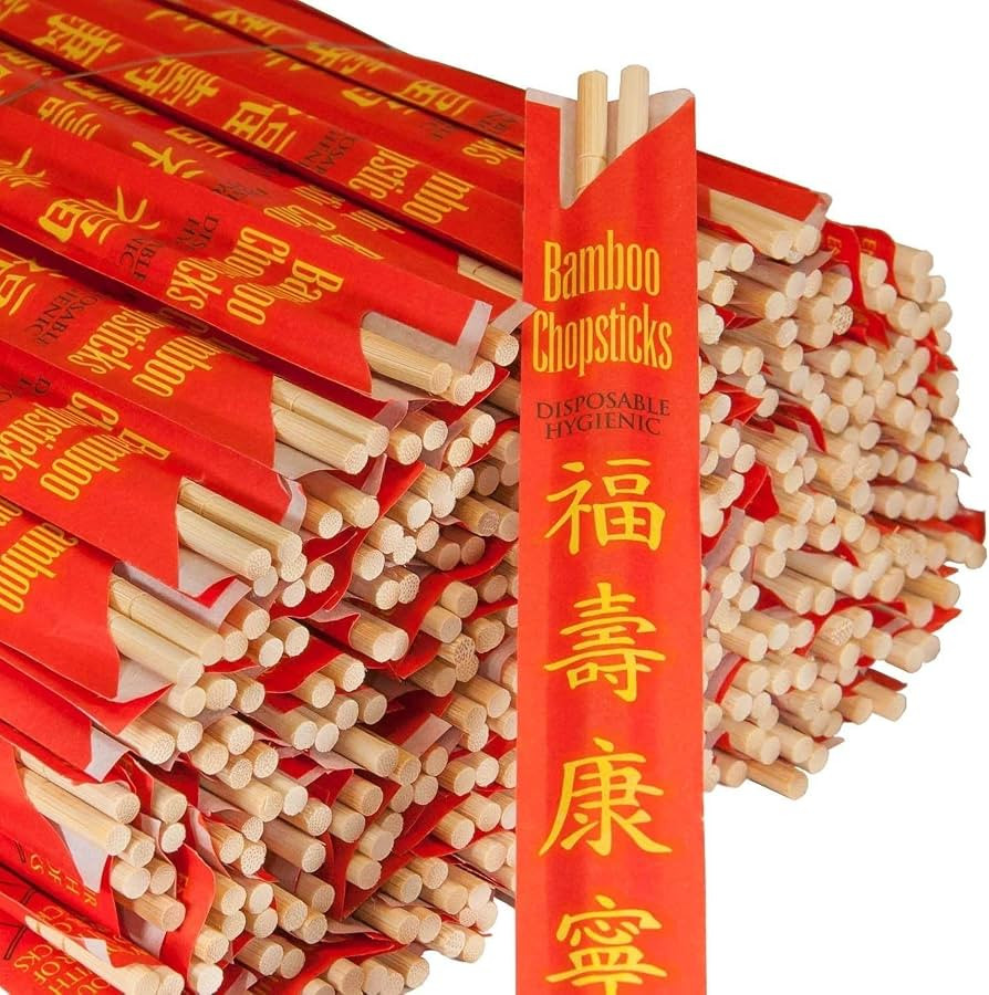 Premium Disposable Bamboo Chopsticks Sleeved and Separated (Bag of 40 Pair) | Amazon (US)
