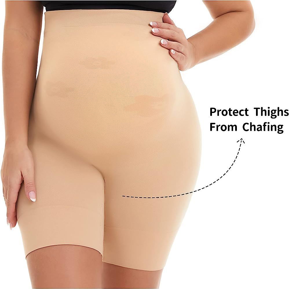 KUNINDOME Seamless Maternity Shapewear, Prevent Thigh Chaffing, Belly Support, S-XXXL | Amazon (US)
