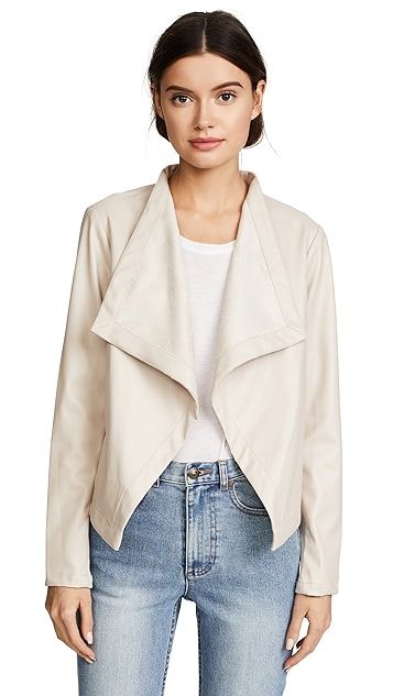 Peppin Vegan Leather Drapey Jacket | Shopbop