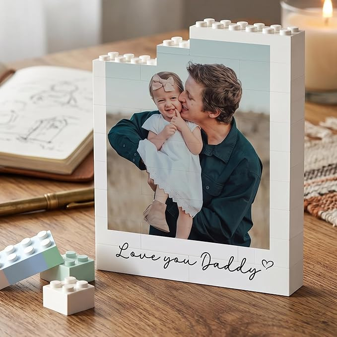 NAZENTI Custom Building Block Photo Gifts for Fathers Day, Personalized Picture Puzzle with Photo... | Amazon (US)