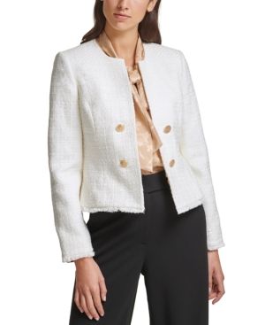 Calvin Klein Open-Front Tweed Blazer | Macys (US)