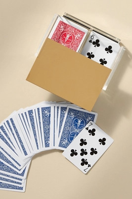Luxe Dominoes Acrylic Playing Cards Deck Set | Anthropologie (US)
