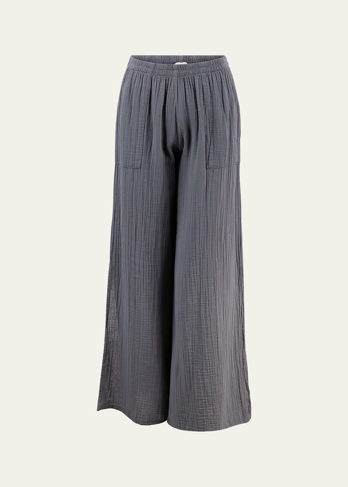 Riley Slit Wide-Leg Cotton Gauze Pants | Bergdorf Goodman