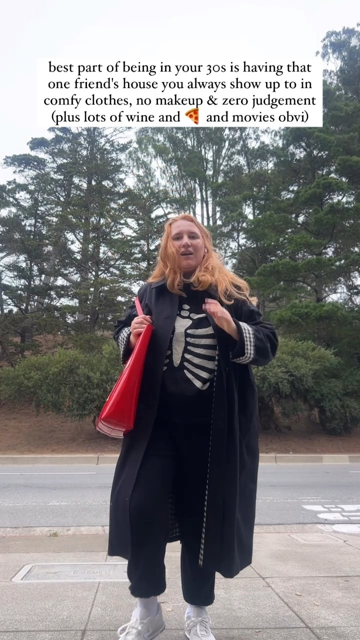 The best kind of friends ❤️ also this red sezane bag is EVERYTHING #skeletonsweater #sezane #redpurse

#LTKMidsize #LTKSeasonal #LTKPlusSize