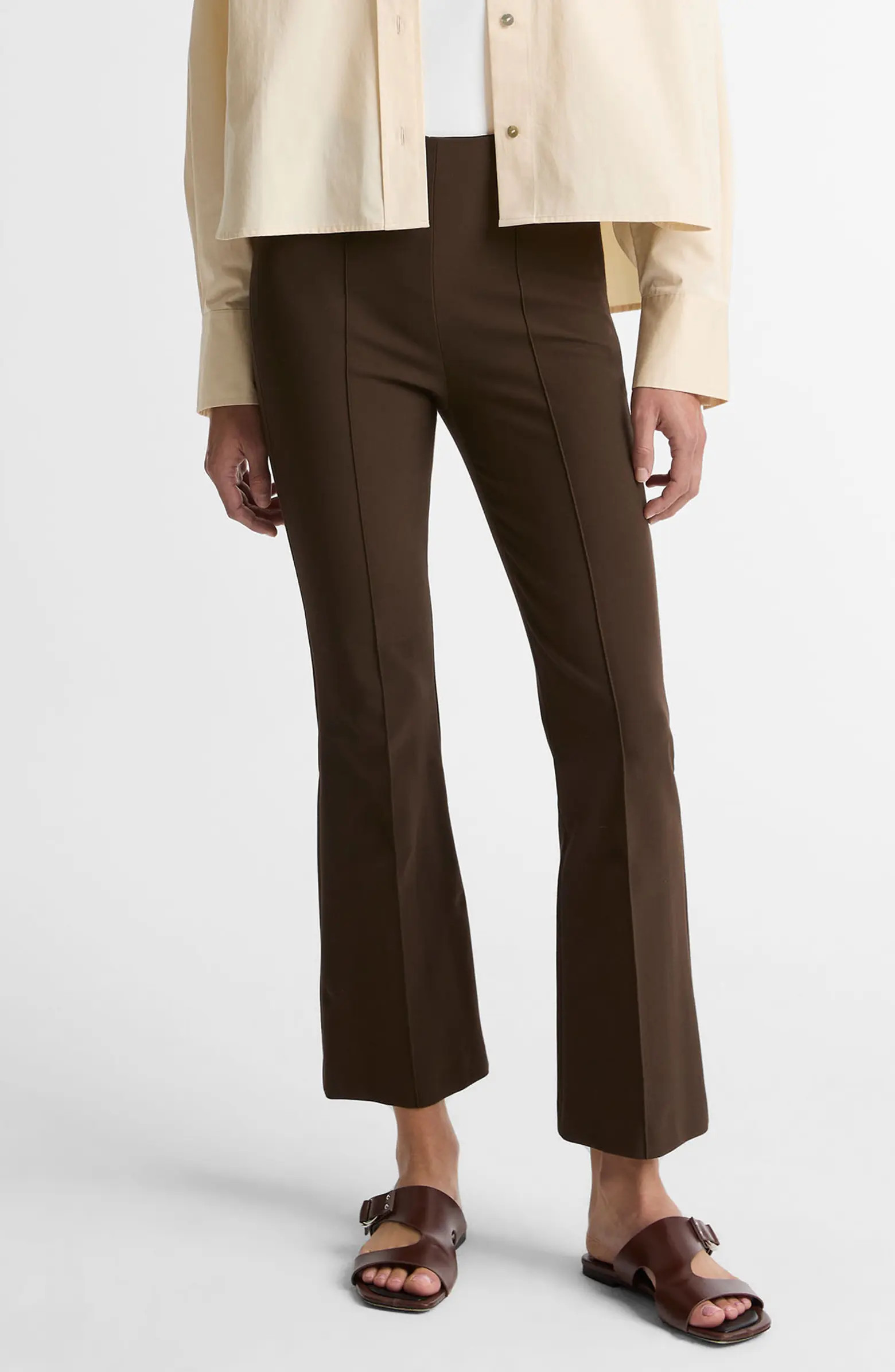 Pintuck Pleat Crop Flare Pants | Nordstrom
