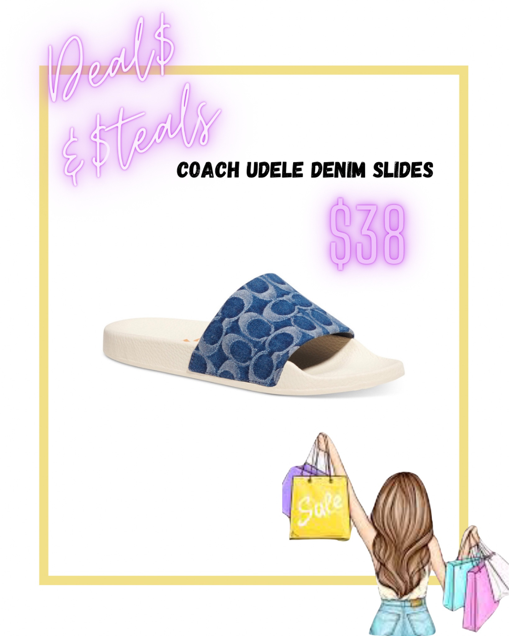 Coach Udele Sport Slide
Denim sandals
Logo 


#LTKunder50 #LTKsalealert #LTKshoecrush
