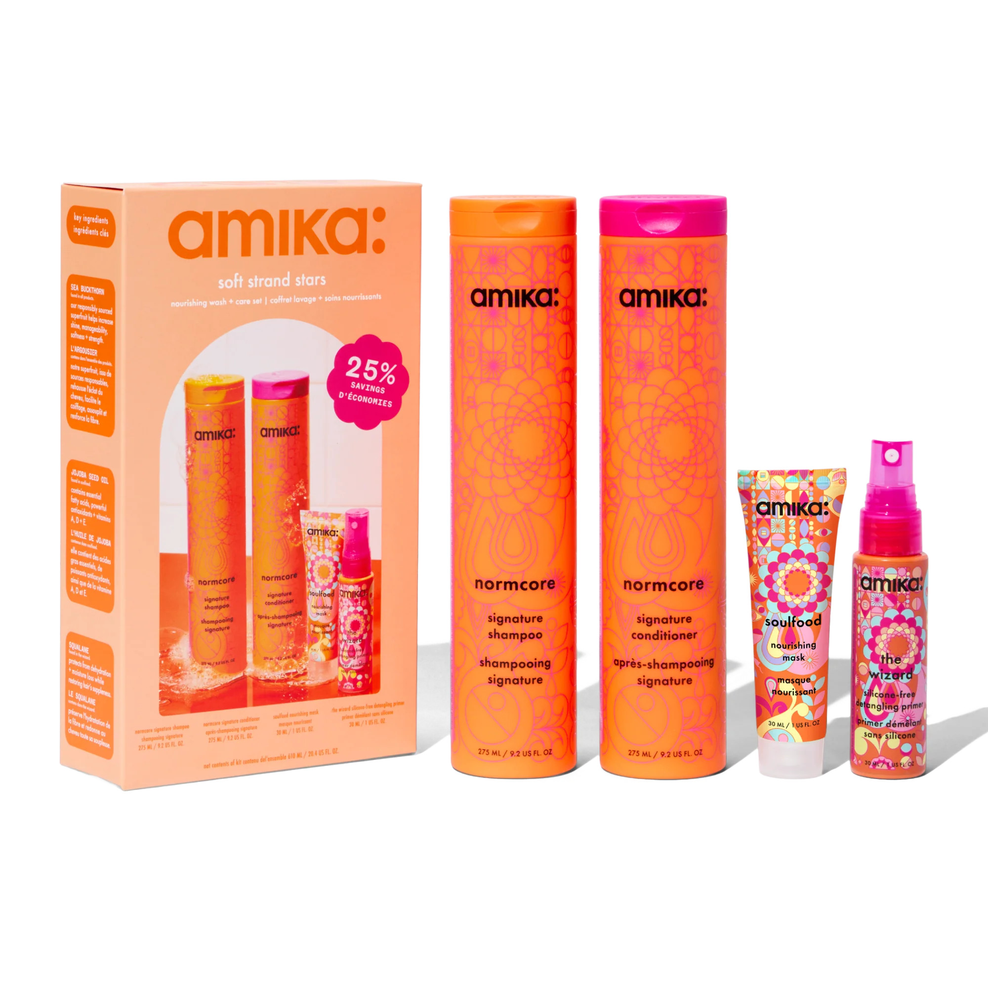 soft strand stars  nourishing wash + care set | amika US