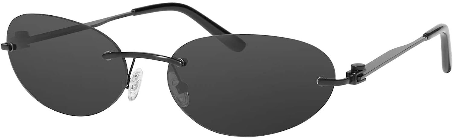 mosanana Y2K Oval Sunglasses for Women and Men Mod. Hacker | Amazon (US)