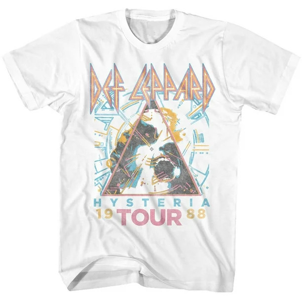 Def Leppard Hysteria 88' White Adult T-Shirt | Walmart (US)