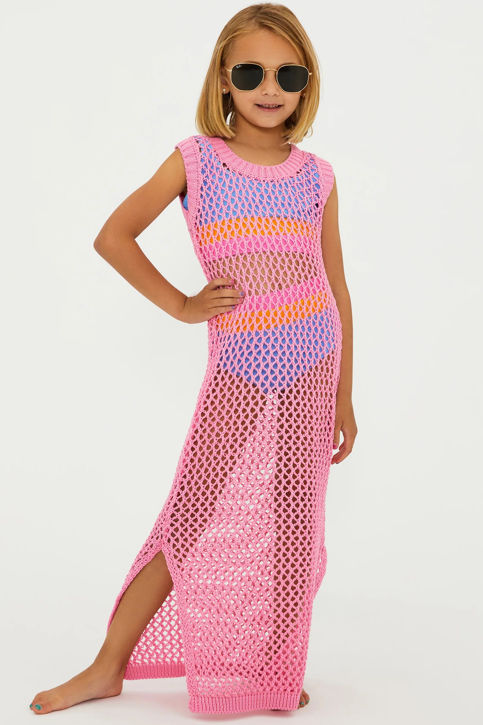 Little Holly Dress Prism Pink | Kids Cover Up | Beach Riot | Beach Riot