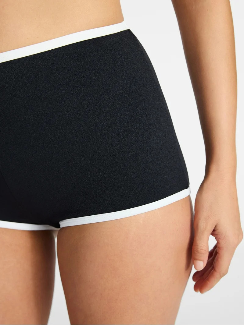 Time and Tru Women's and Women's Plus Size High Waist Swim Boyshorts, Sizes XS-3X | Walmart (US)