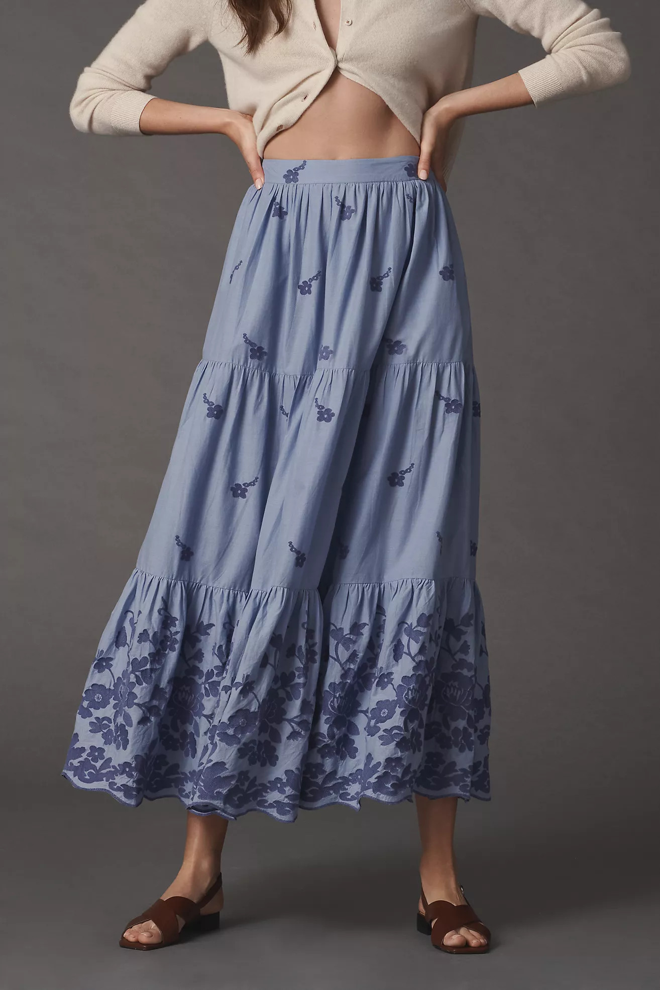 Mille Paola Ruffle Maxi Skirt | Anthropologie (US)