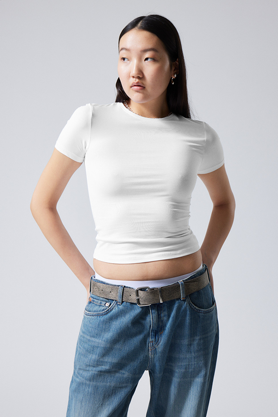 Slim Fitted T-shirt | Weekday