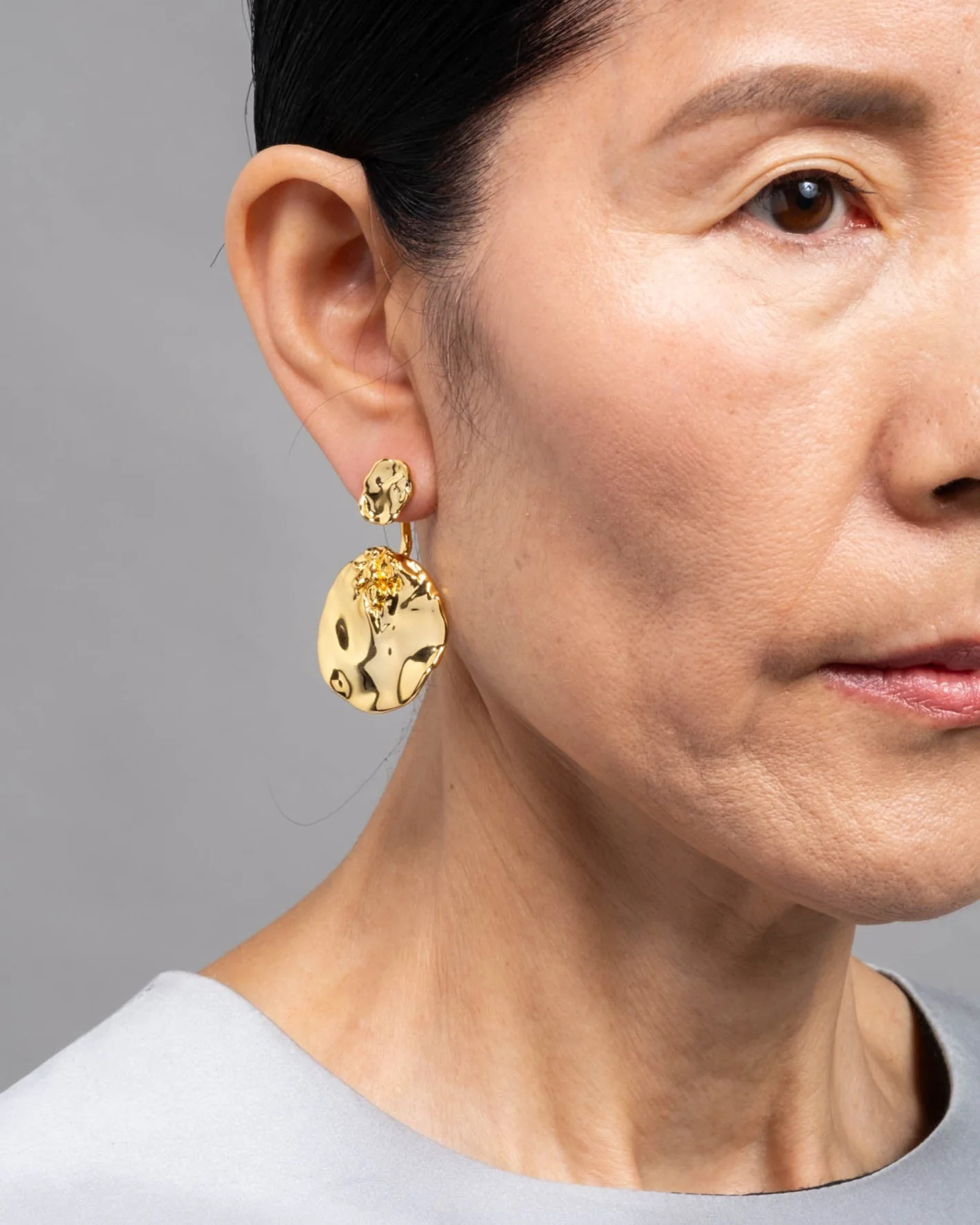 Brut Gold Coin Front Back Earrings | Alexis Bittar | Alexis Bittar