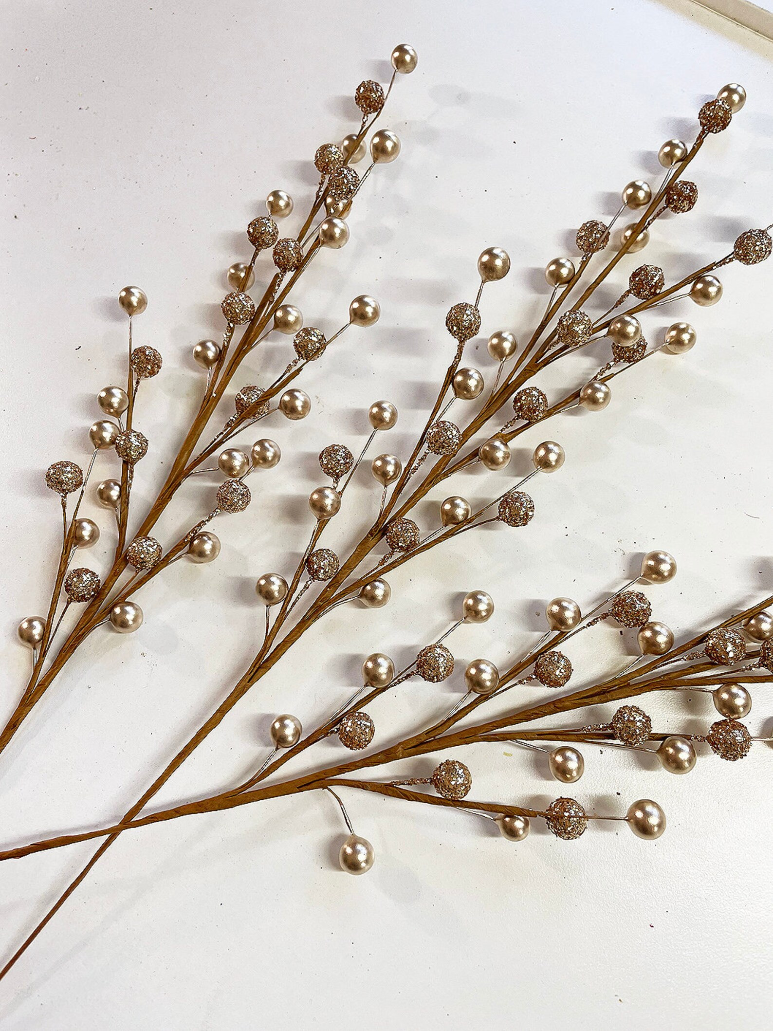 Gold Berry Sprays Gold Christmas Picks and Sprays Christmas - Etsy | Etsy (US)