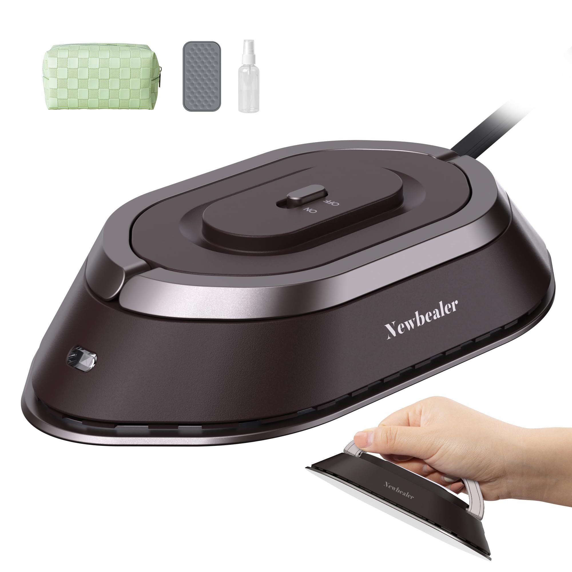 Newbealer Travel Iron with Dual Voltage - 120V/220V Lightweight Dry Iron for Clothes (No Steam), ... | Amazon (US)