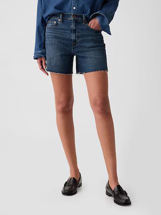 4" High Rise Girlfriend Denim Shorts | Gap (CA)
