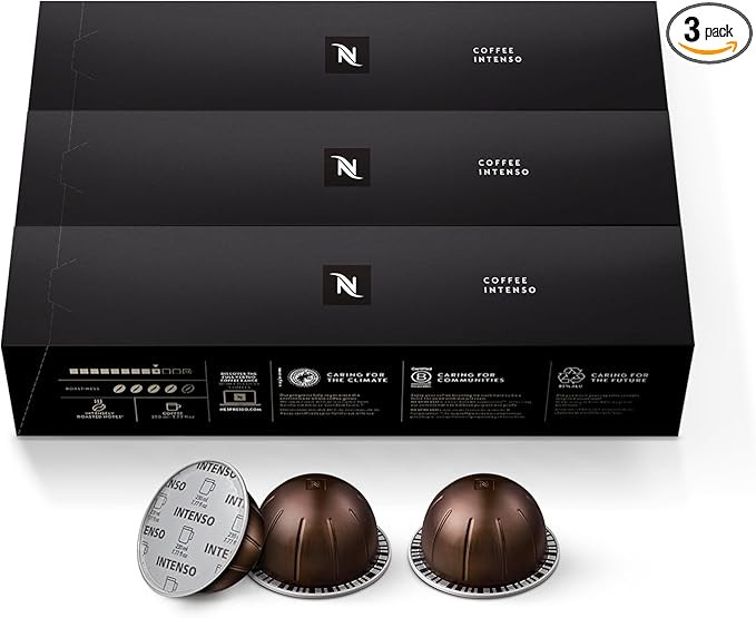 Nespresso Capsules Vertuo, Intenso, Dark Roast Coffee, 30-Count Coffee Pods, Brews 7.8oz. | Amazon (US)