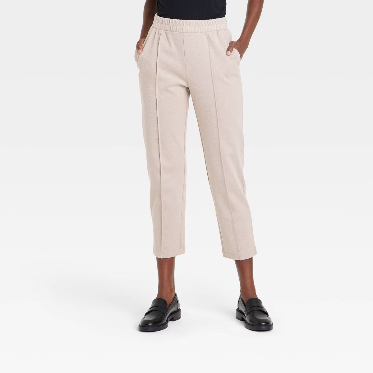 Women's High-Rise Tapered Ankle Knit Pull-On Pants - A New Day™ | Target