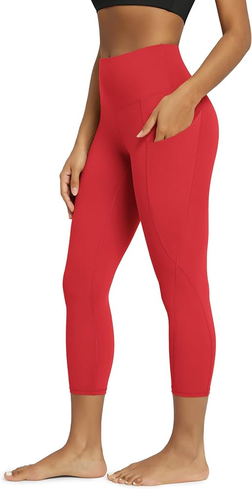 ODODOS Women's High Waisted Yoga Leggings with Pockets, Tummy Control Non See Through Workout Ath... | Amazon (US)