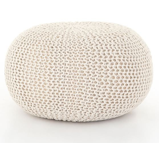 Jute Knit Poufs | Pottery Barn (US)