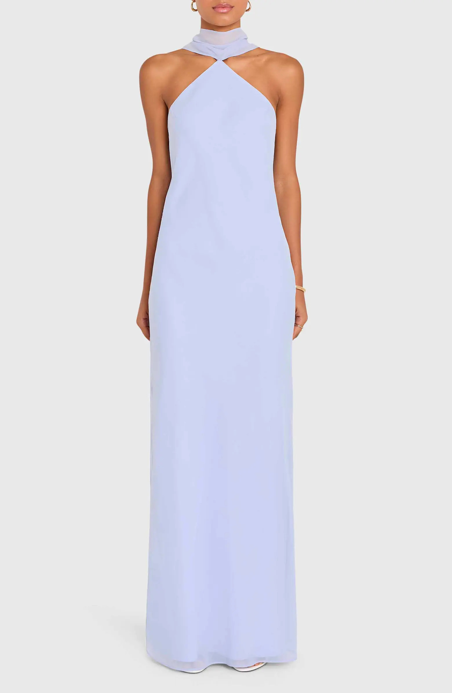 Ashton Halter Neck Chiffon Gown | Nordstrom