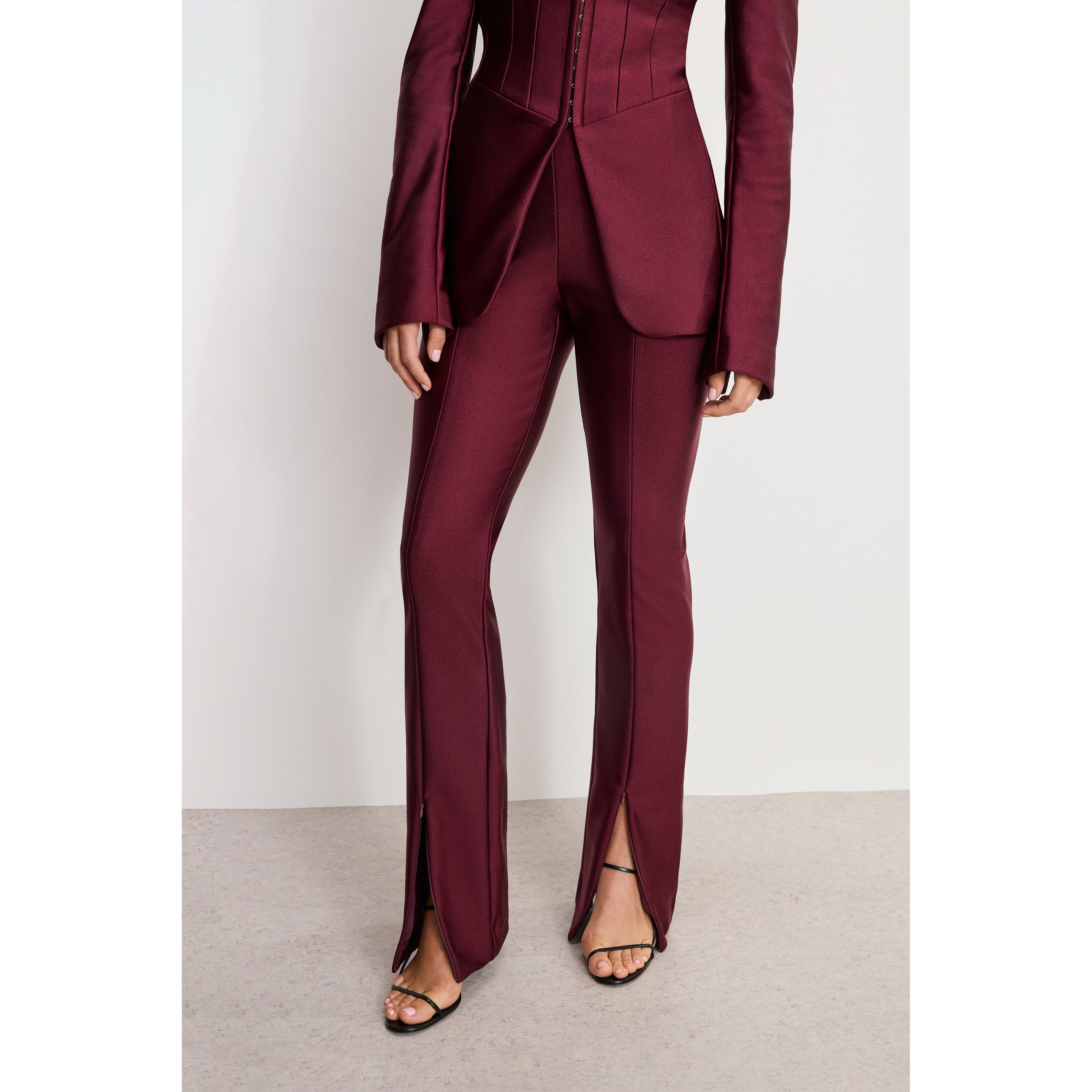 Women's Dolly Compression Shine Pull On Pants | Fig, Size Small | Good American by Khlo� Kardashian | Good American
