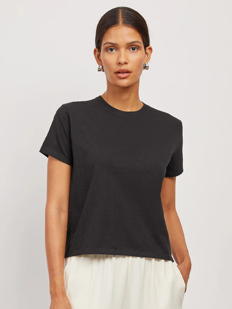 Women's Cotton Boxy Crew Tee - Mott & Bow | Mott & Bow